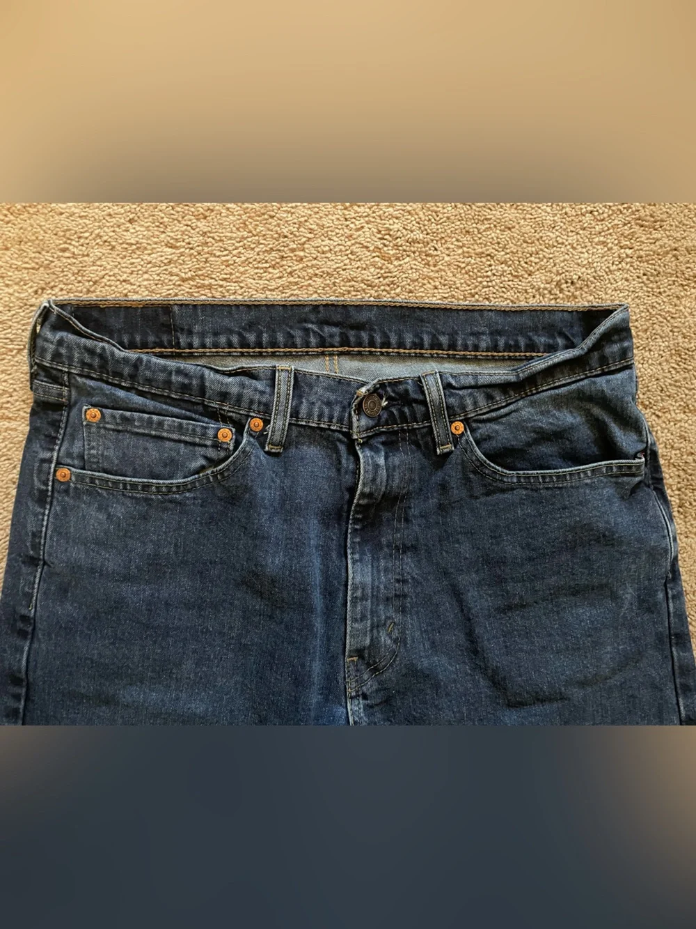 Levi's Dark Blue Straight Leg Men's Jeans